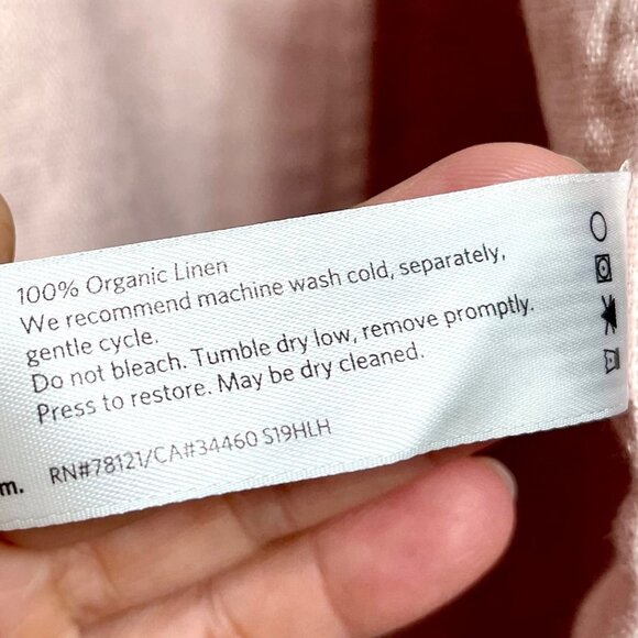 Eileen Fisher Organic Linen Open-Front Blazer in Pink Size S - Picture 10 of 12